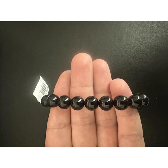 Silver Plated Multi Genuine Stone Stretch Bracelet - Picture 5 of 5